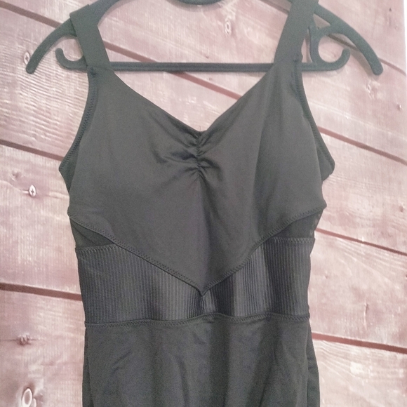 Dance Leotard DanzNMotion Sz Large Ballet Tap Lace Open X Back Ribbed - Picture 8 of 10